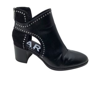 Zara | 39 | Black Ankle Boots with Silver Studs